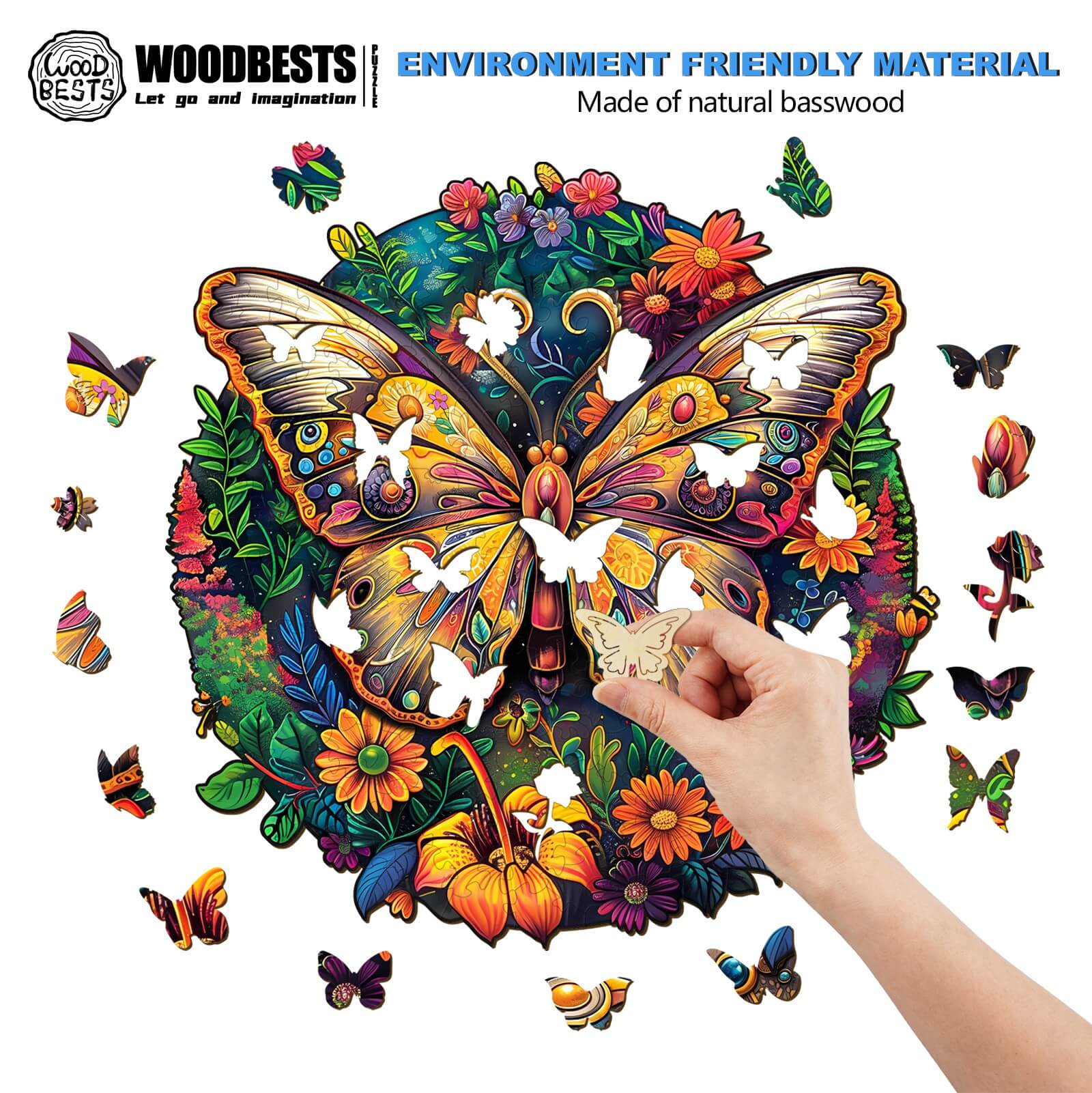 Ancient Butterfly-2 Wooden Jigsaw Puzzle