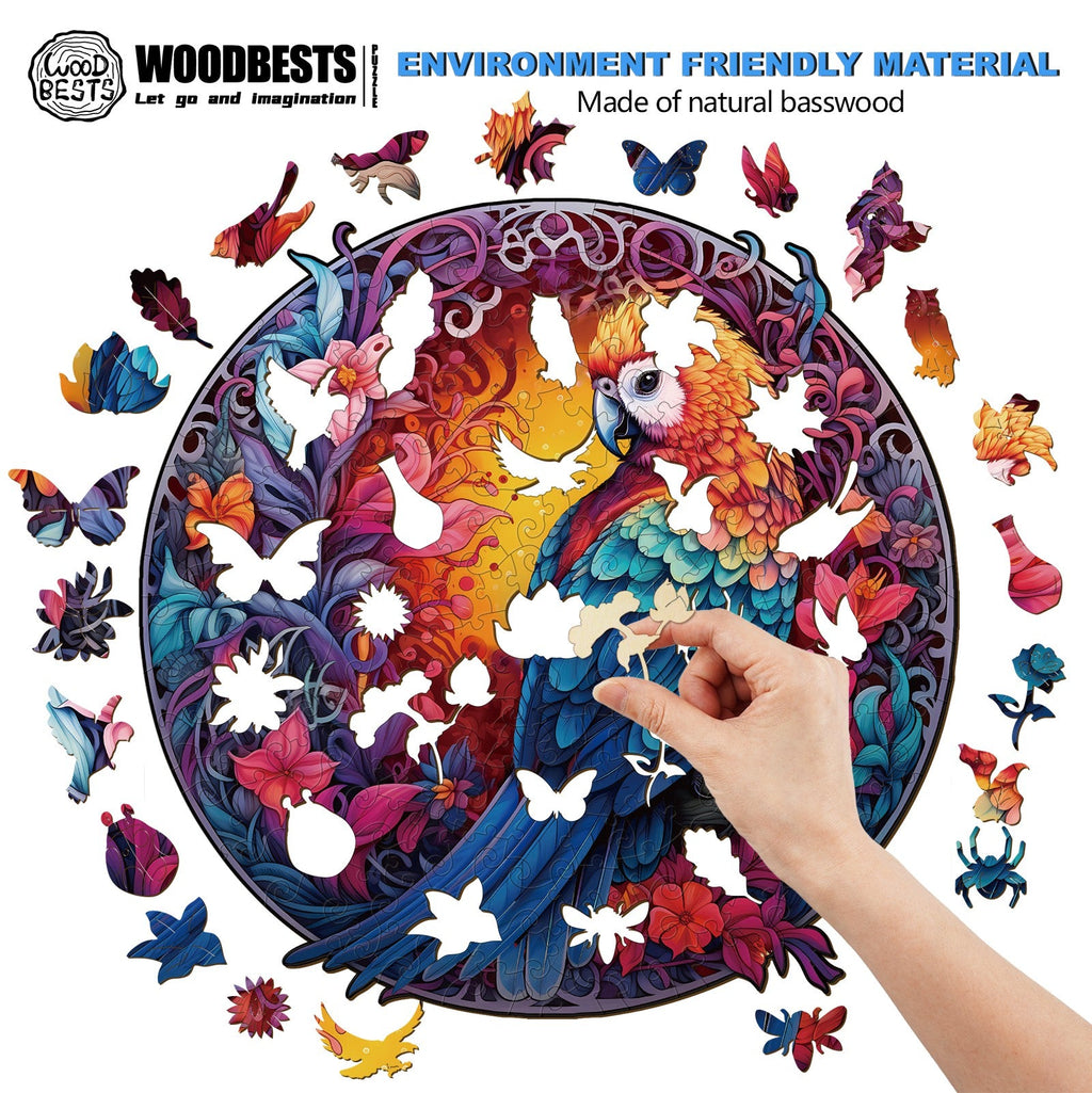 Beautiful Parrot Wooden Jigsaw Puzzle