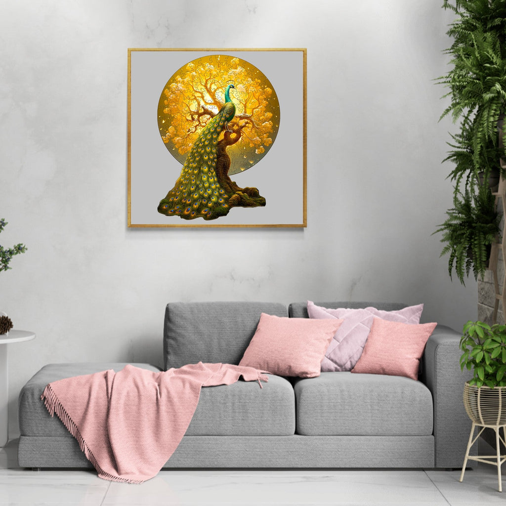 Noble Peacock-2 Wooden Jigsaw Puzzle
