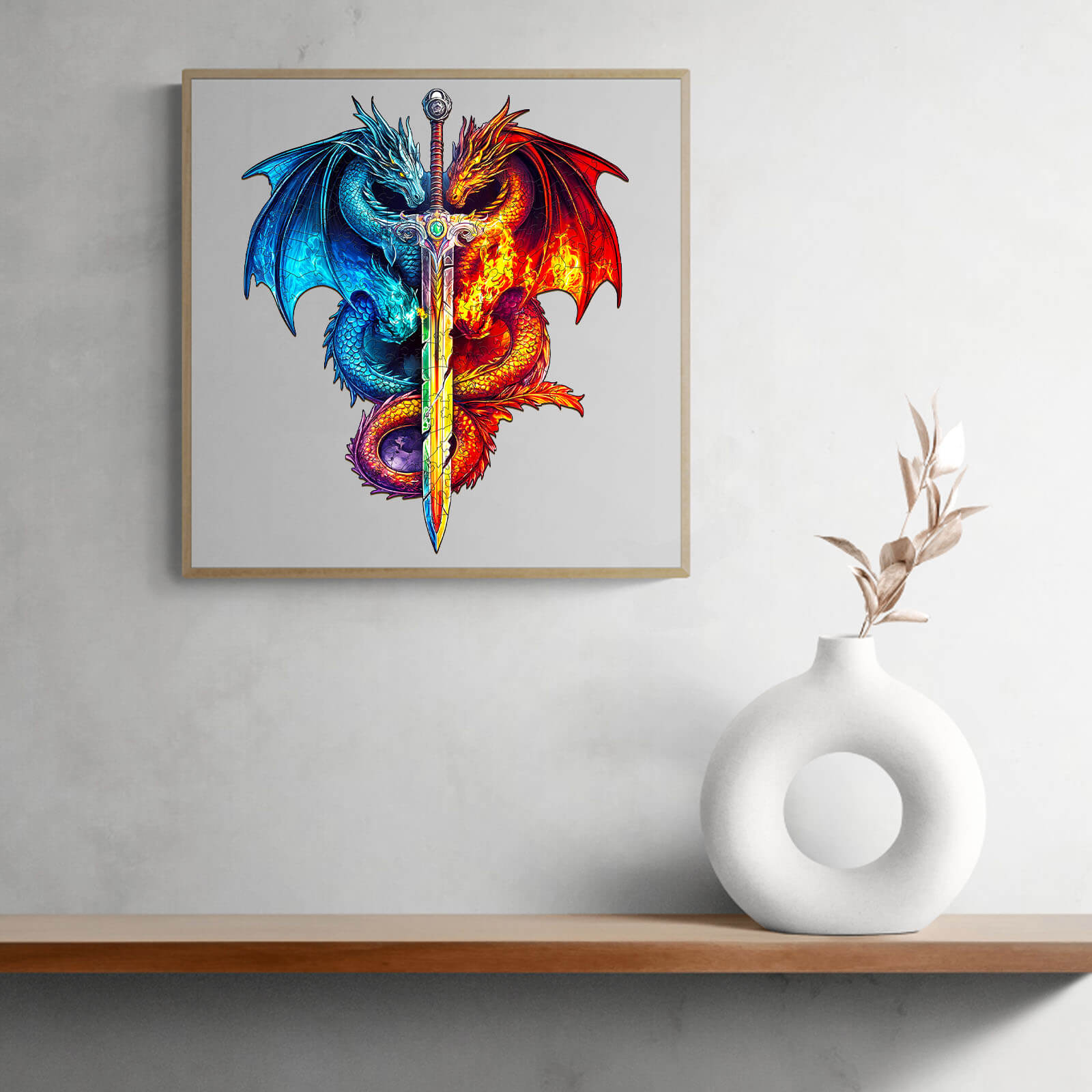 Dragon and Sword Wooden Jigsaw Puzzle