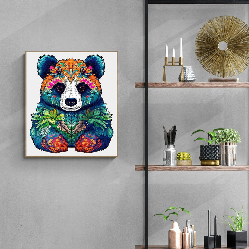 Cute Panda Wooden Jigsaw Puzzle