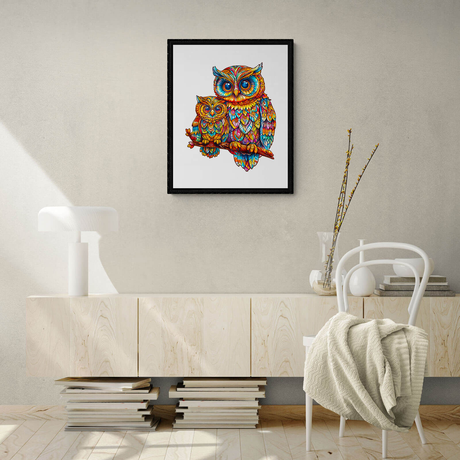 Owl family-3 Wooden Jigsaw Puzzle