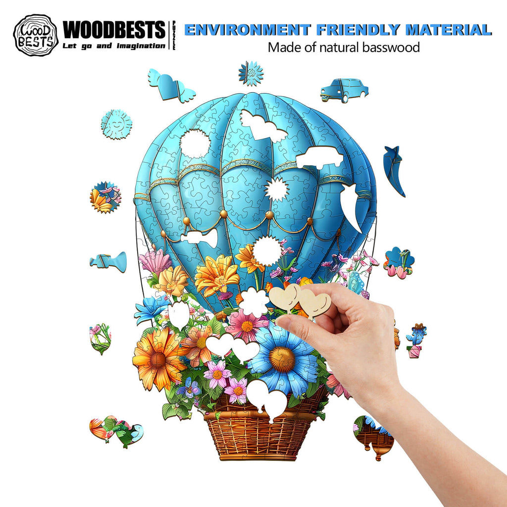Flying Flowers Wooden Jigsaw Puzzle