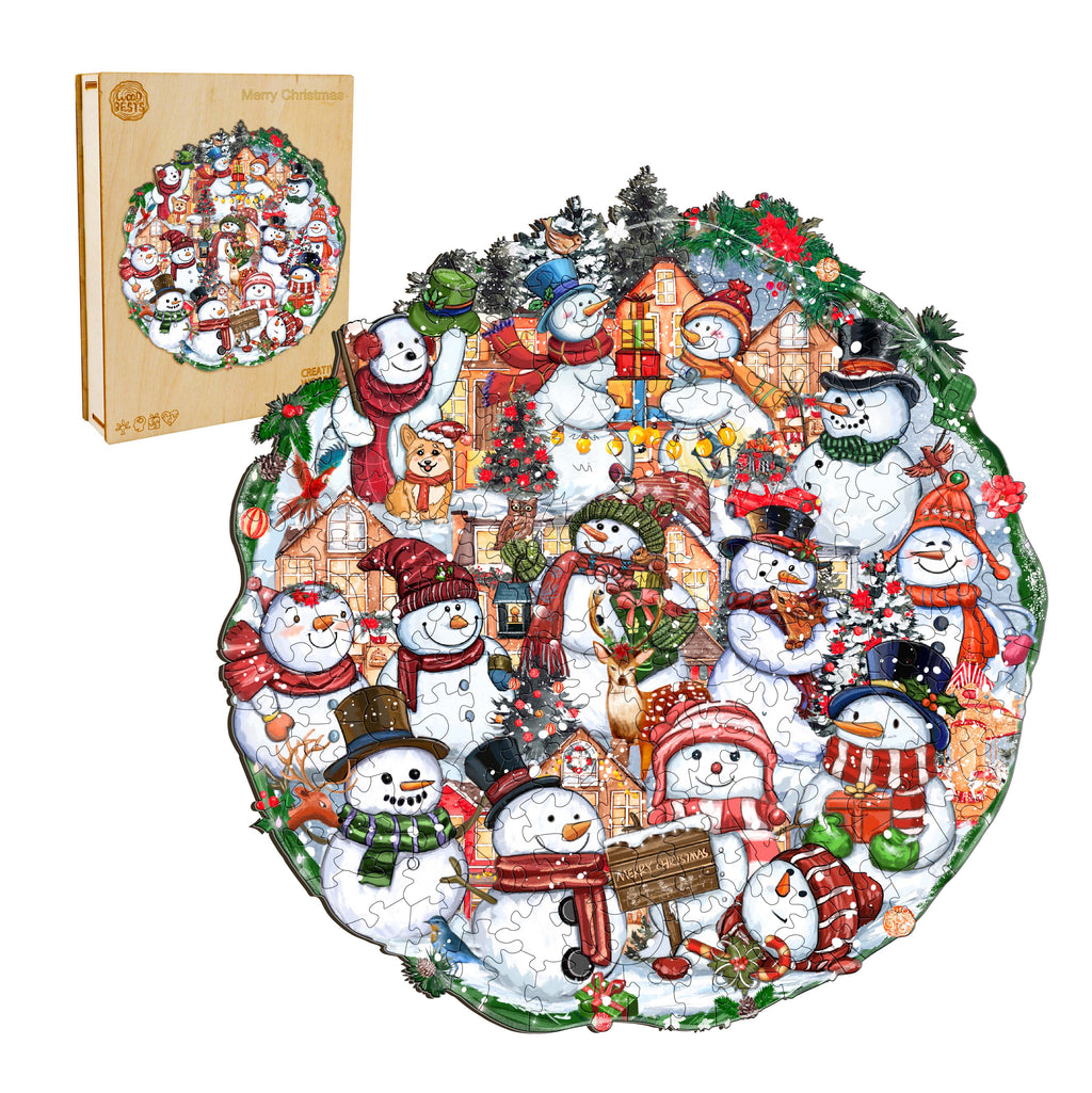 Merry Christmas Wooden Jigsaw Puzzle