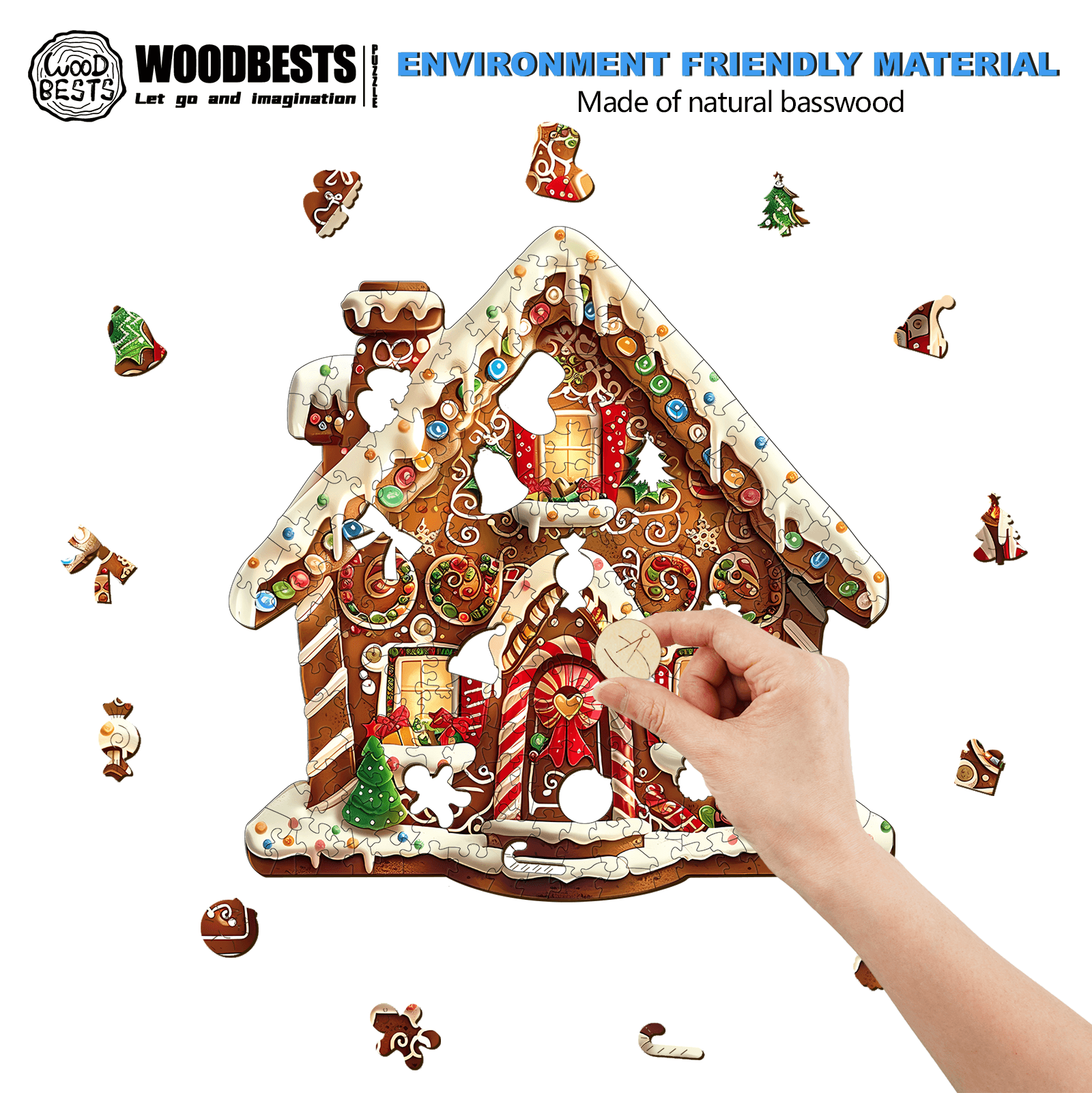 Christmas Gingerbread House-1 Wooden Jigsaw Puzzle