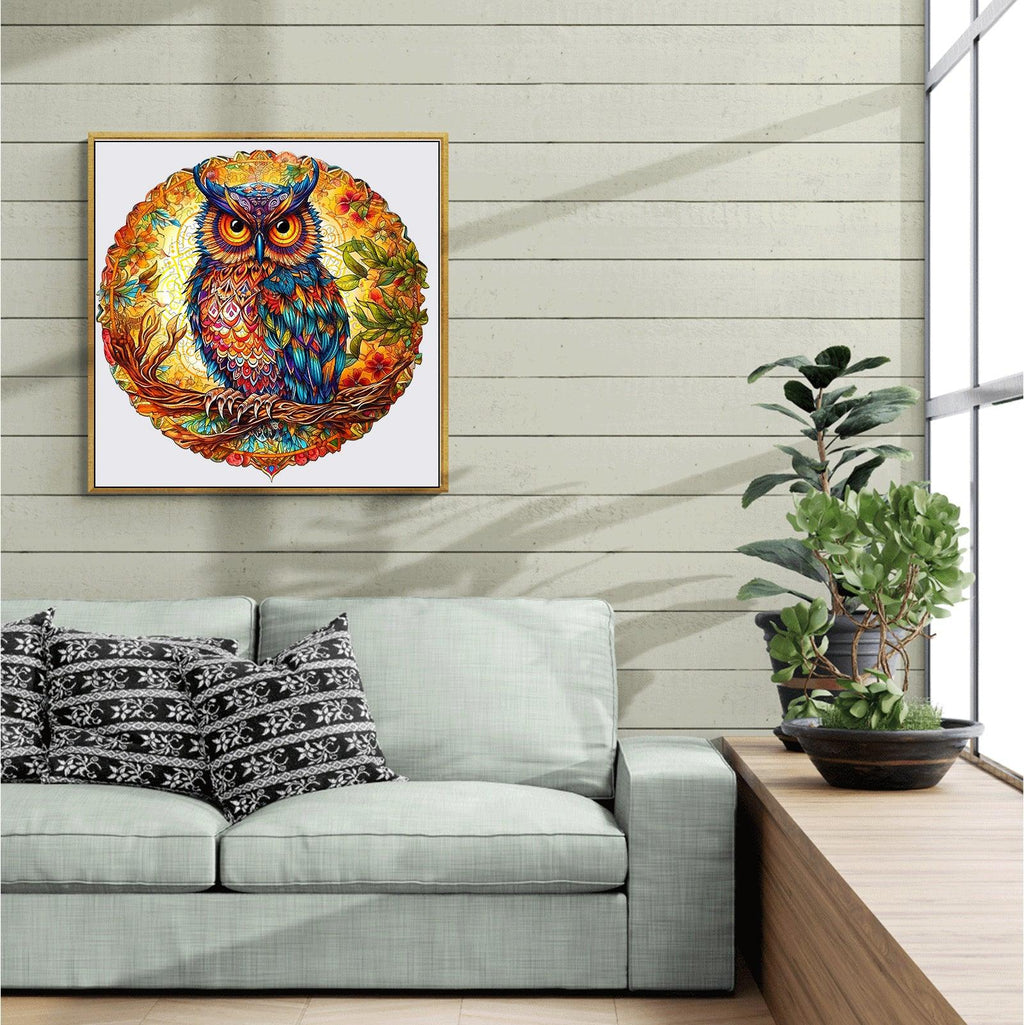 Charming Owl Wooden Jigsaw Puzzle