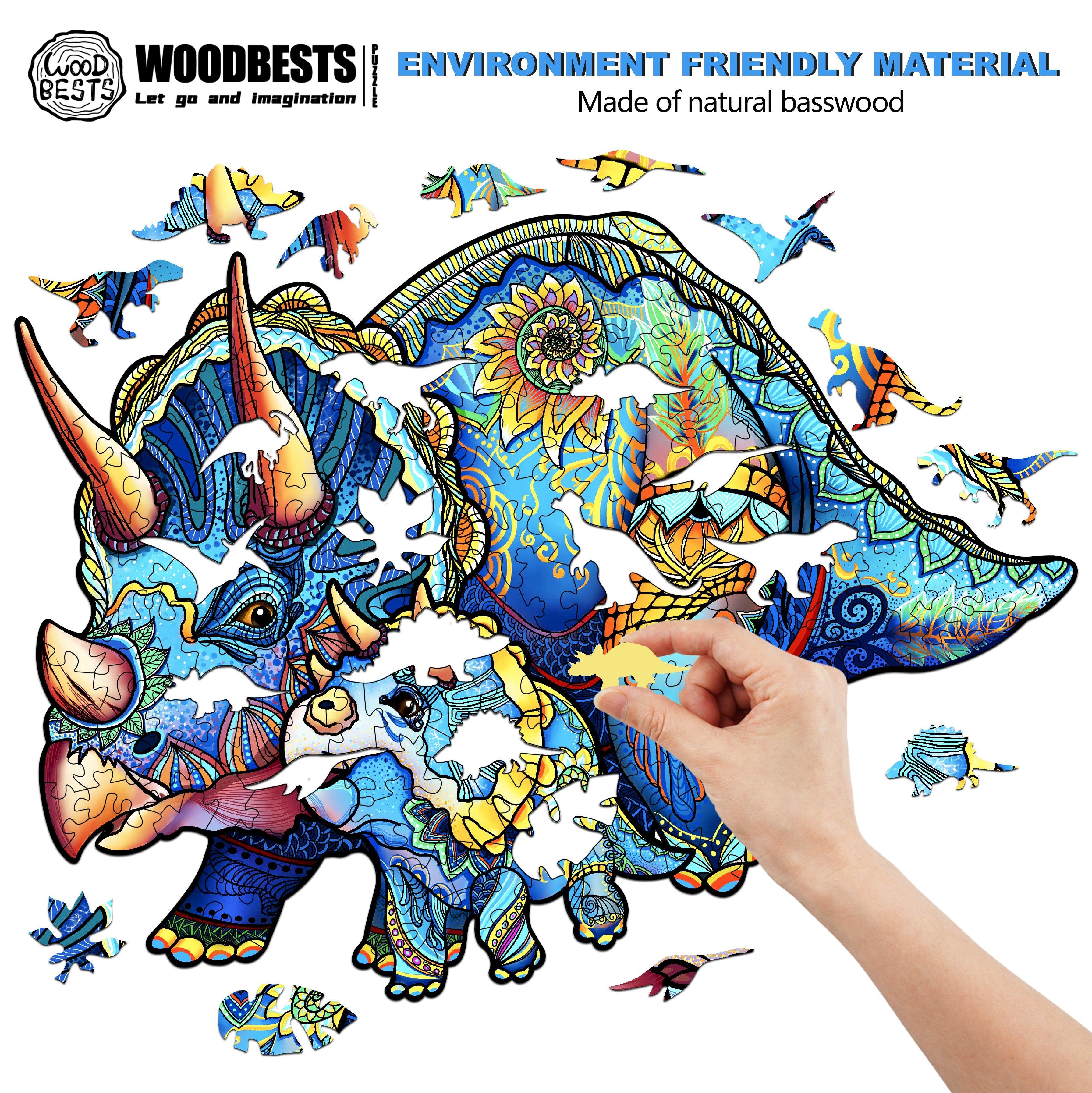 Triceratops Wooden Jigsaw Puzzle