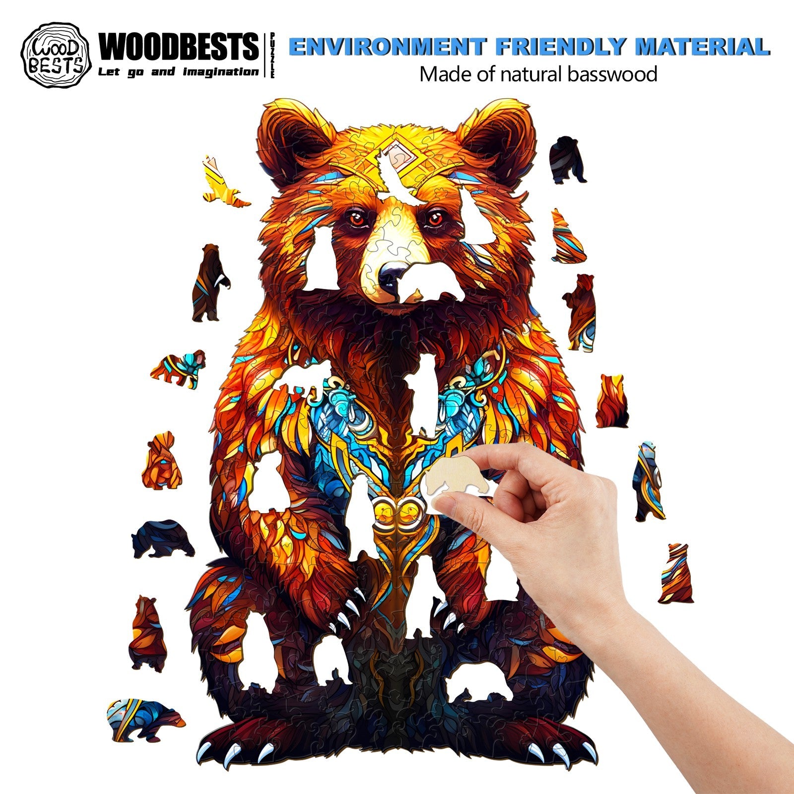 King Of Brown Bears Wooden Jigsaw Puzzle