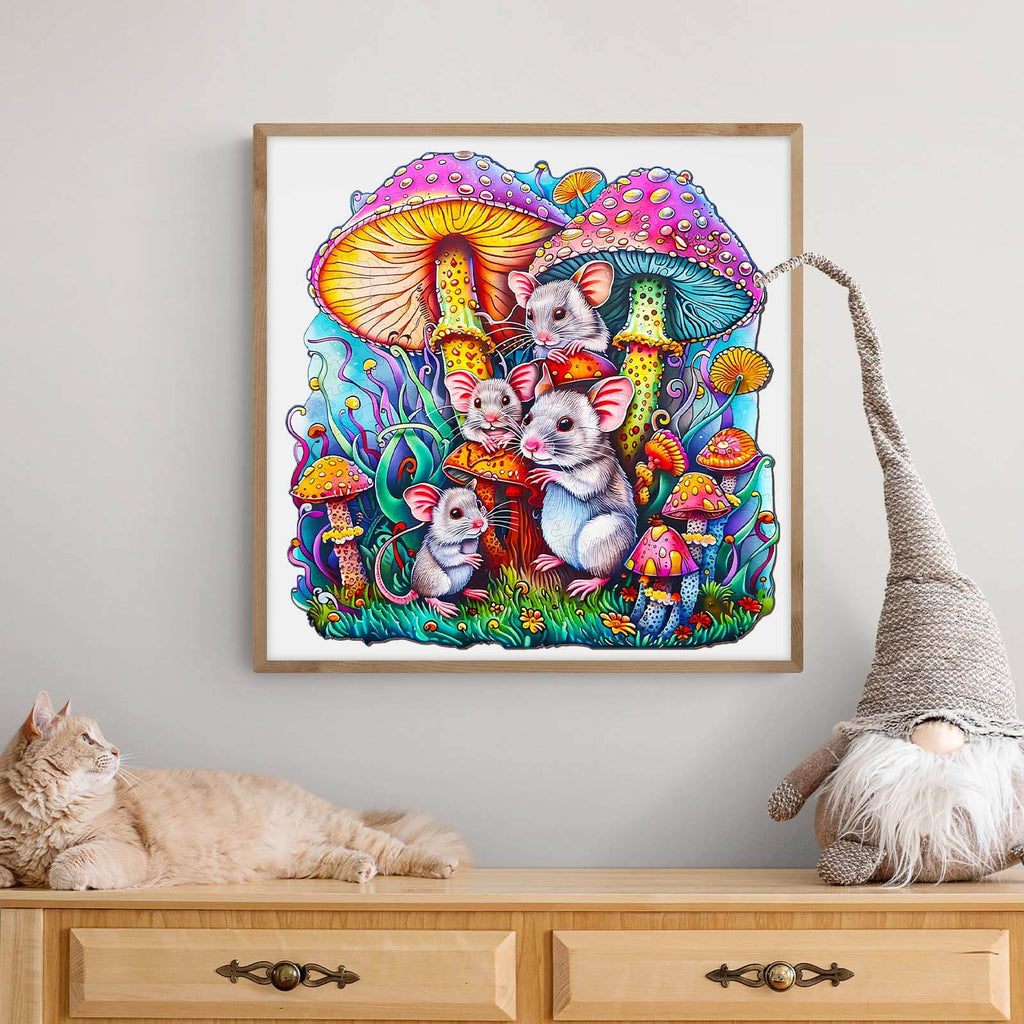 Mouse Family Wooden Jigsaw Puzzle