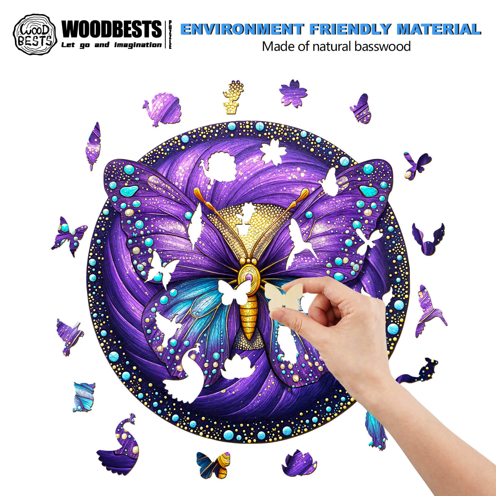 Seek and Find Butterflies Wooden Jigsaw Puzzle