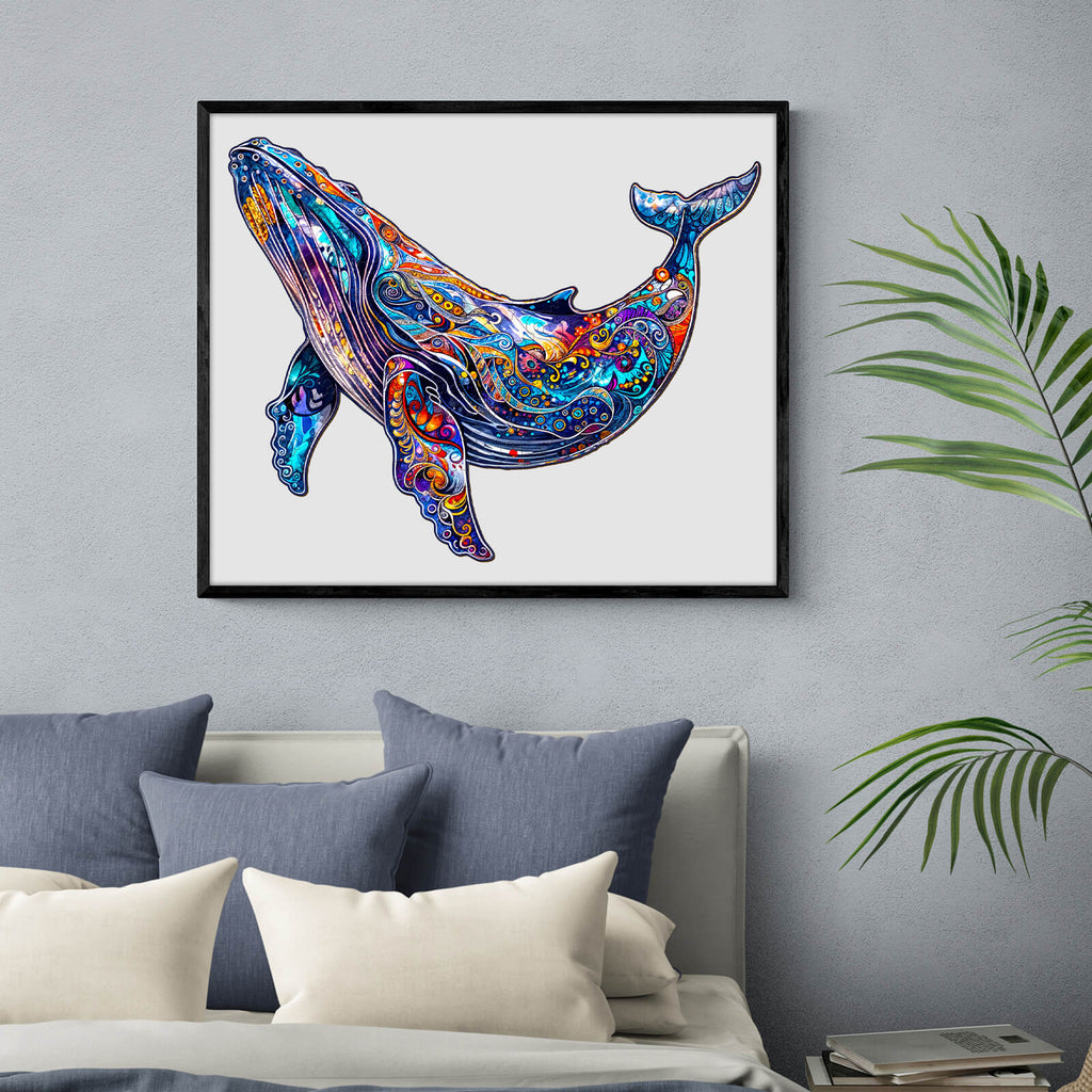 Blue Whale Wooden Jigsaw Puzzle