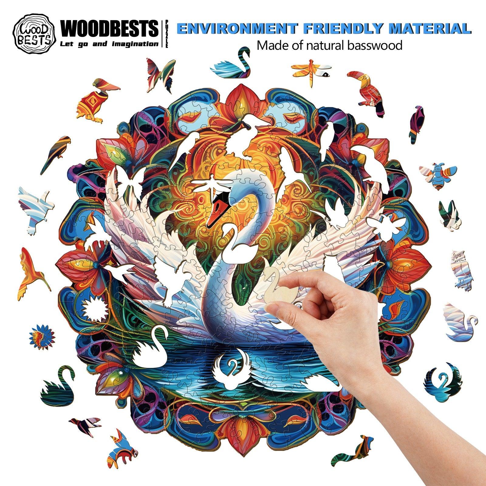 Beautiful Swan 1 Wooden Jigsaw Puzzle