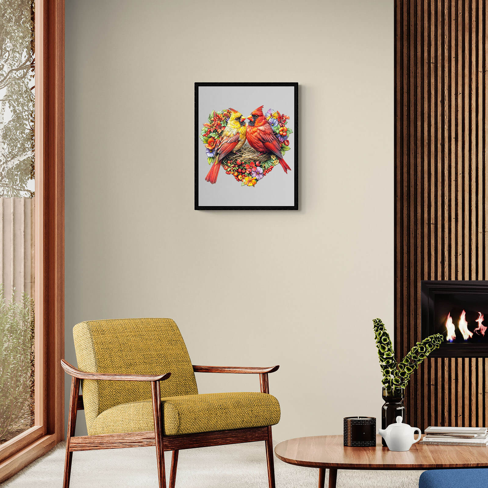 sweet cardinal Wooden Jigsaw Puzzle