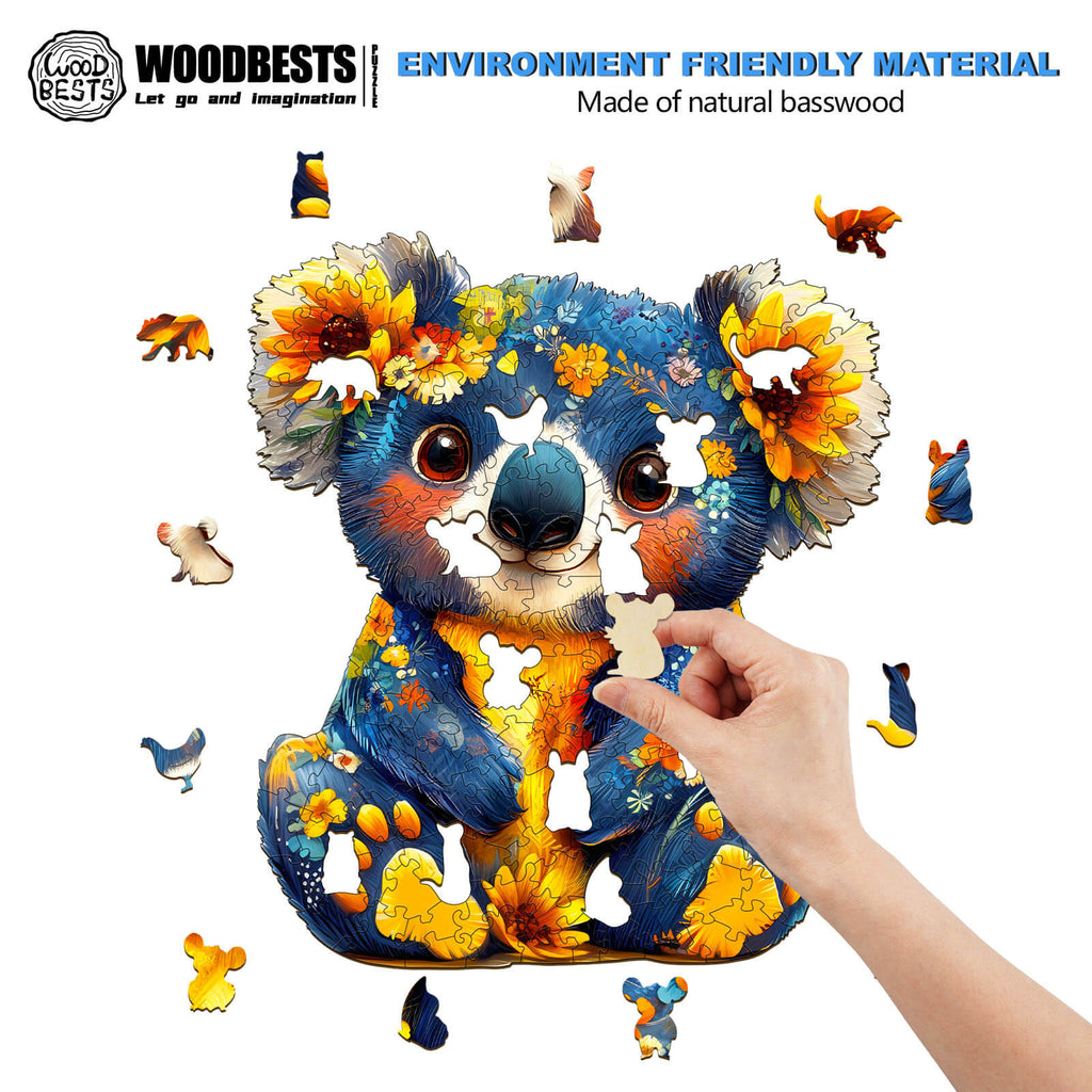 Colorful Koala Wooden Jigsaw Puzzle
