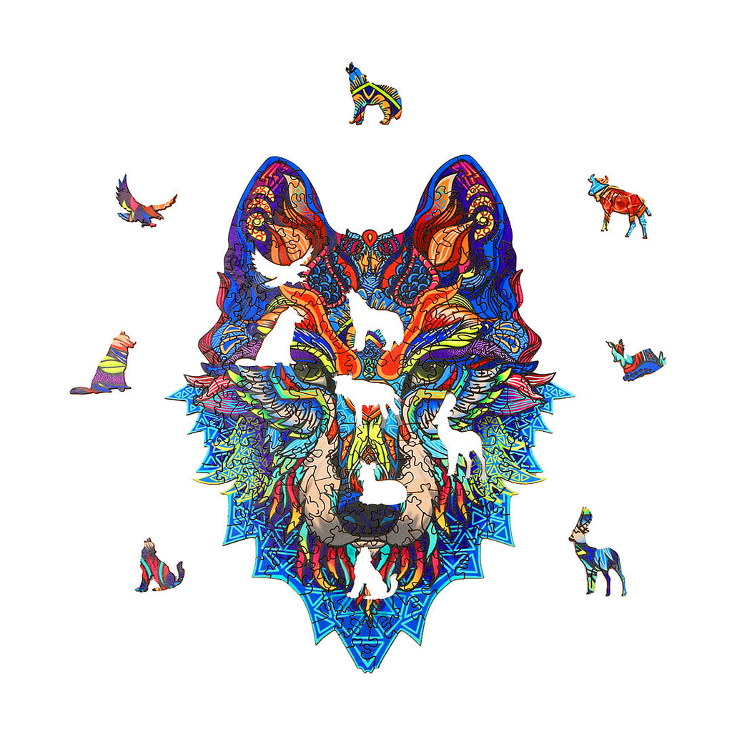 Snow Wolf Wooden Jigsaw Puzzle