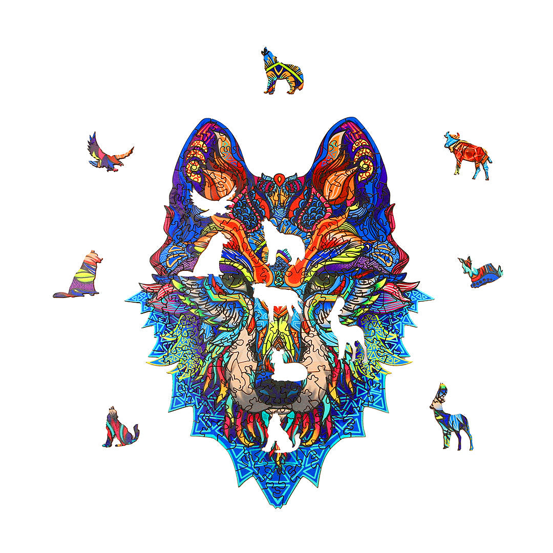 Snow Wolf Wooden Jigsaw Puzzle