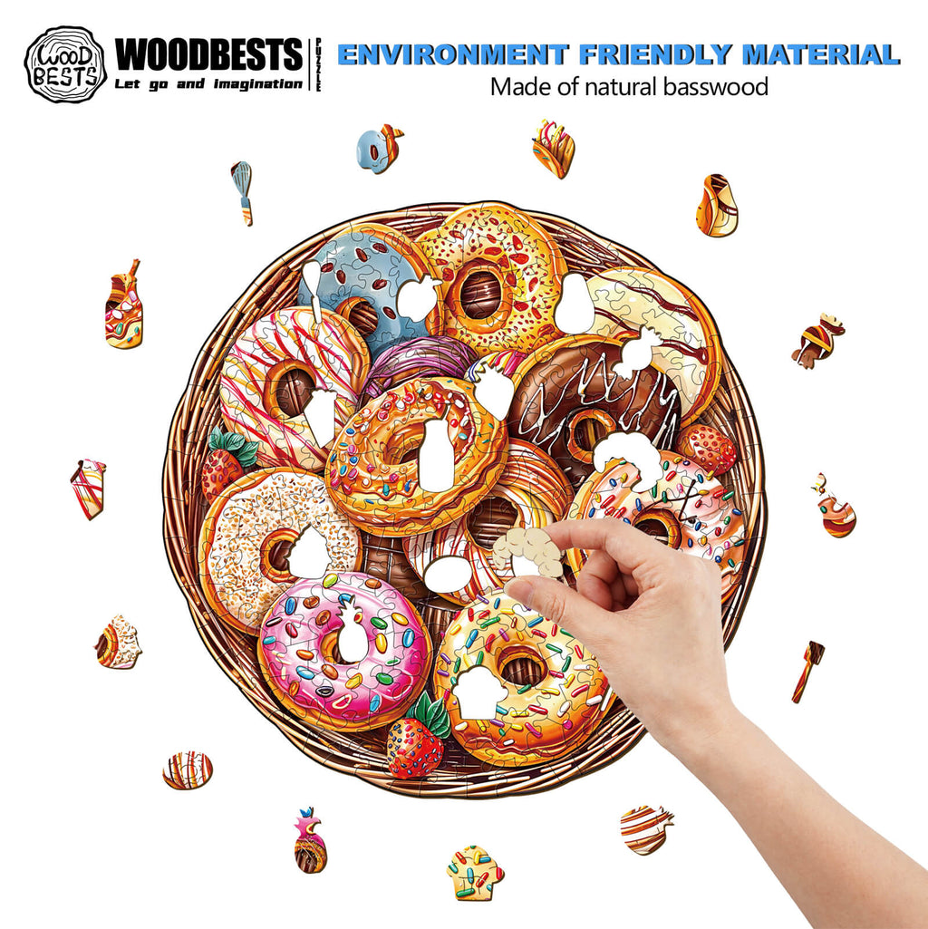 Donuts Wooden Jigsaw Puzzle