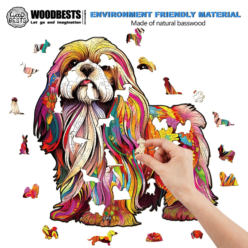 Beautiful Shih Tzu Wooden Jigsaw Puzzle