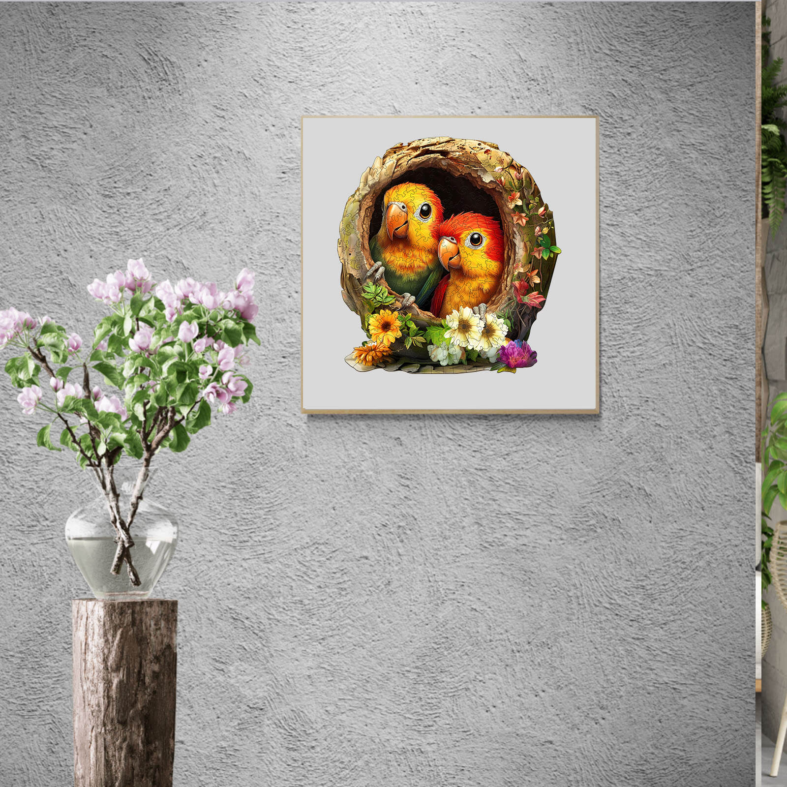 Naughty Parrot-2 Wooden Jigsaw Puzzle