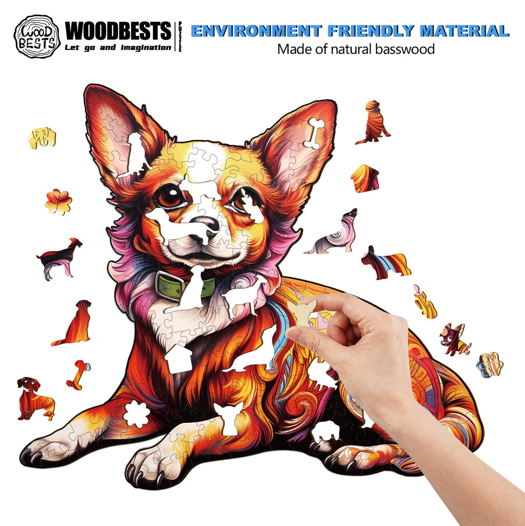 Charming Chihuahua Wooden Jigsaw Puzzle