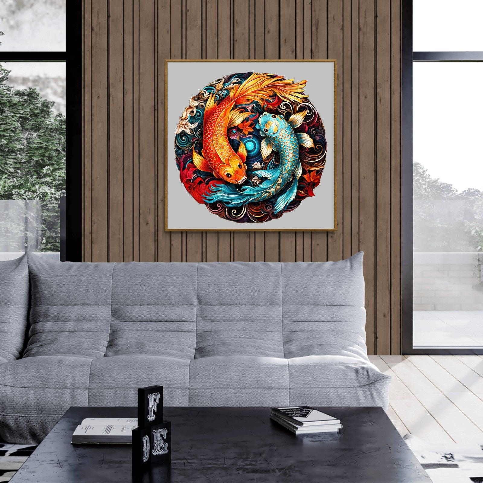 Yin Yang Fish-1 Wooden Jigsaw Puzzle
