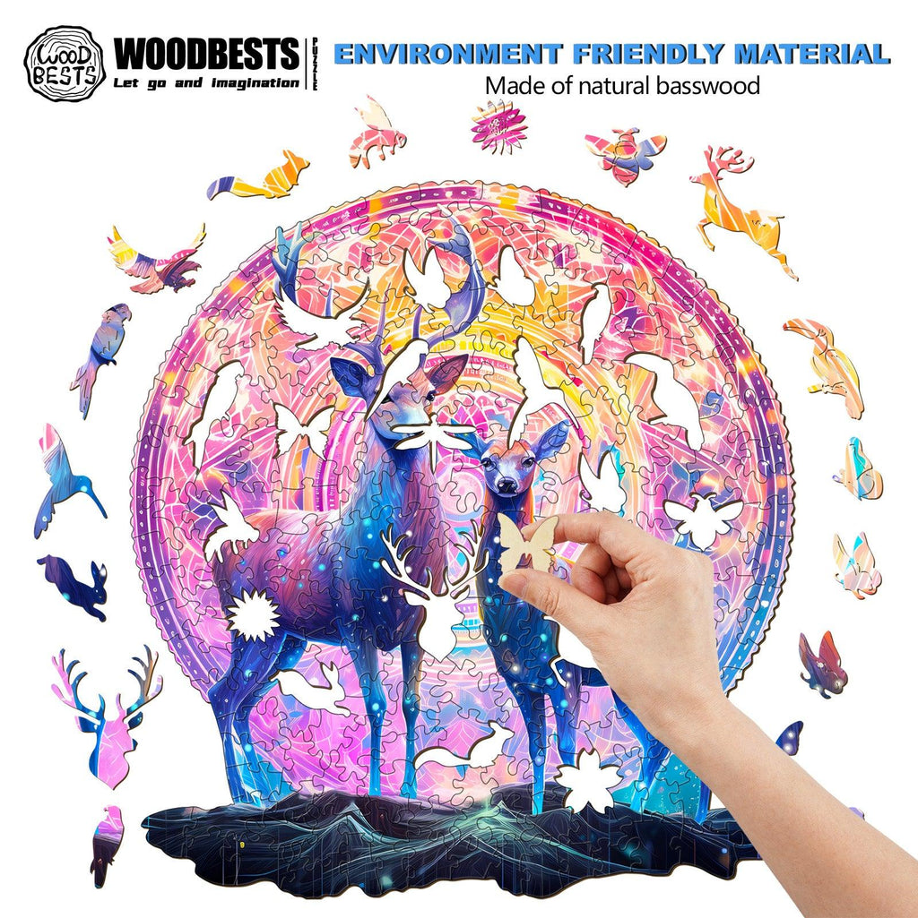 Moose Patron Saint Wooden Jigsaw Puzzle