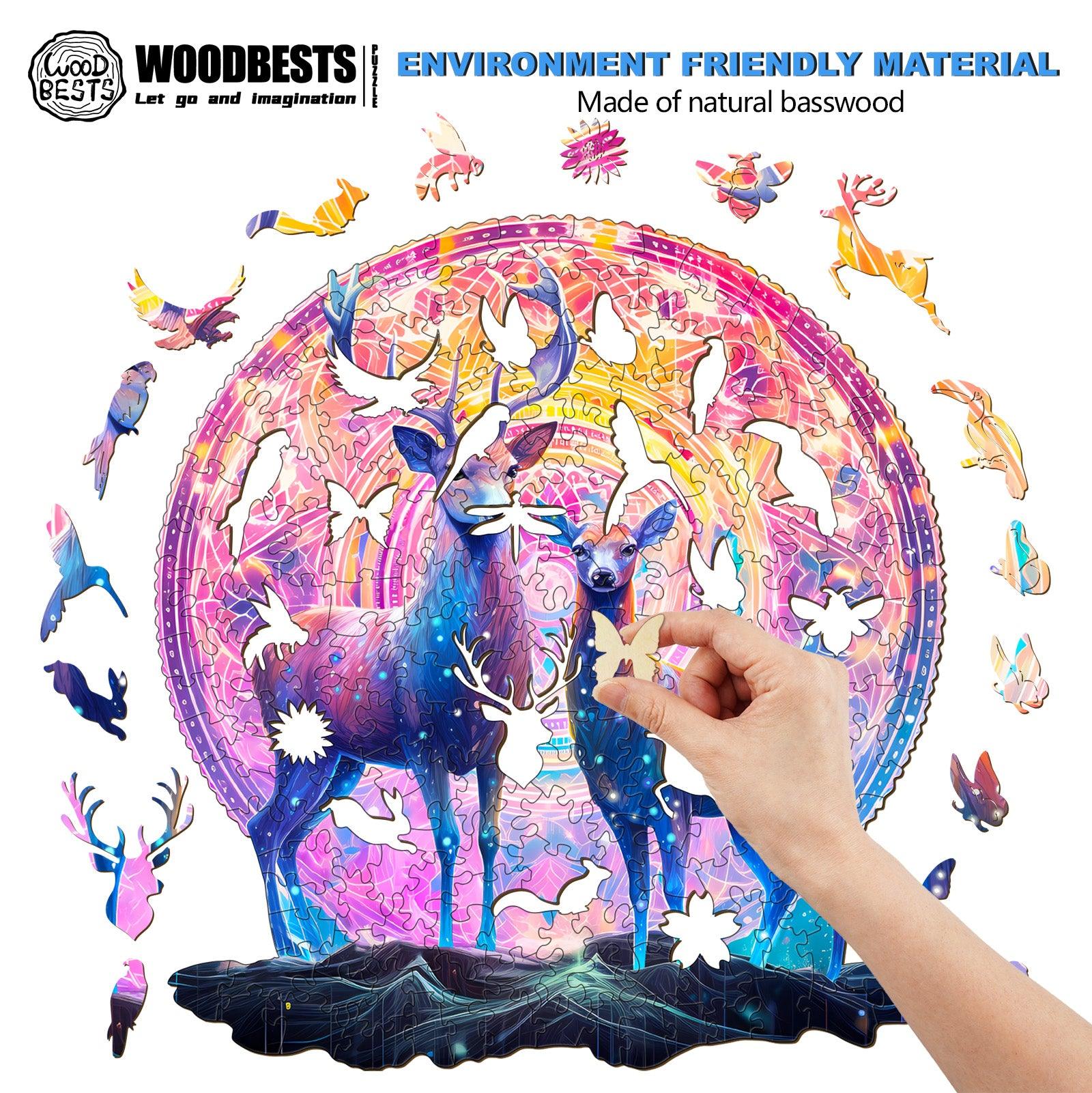 Moose Patron Saint Wooden Jigsaw Puzzle