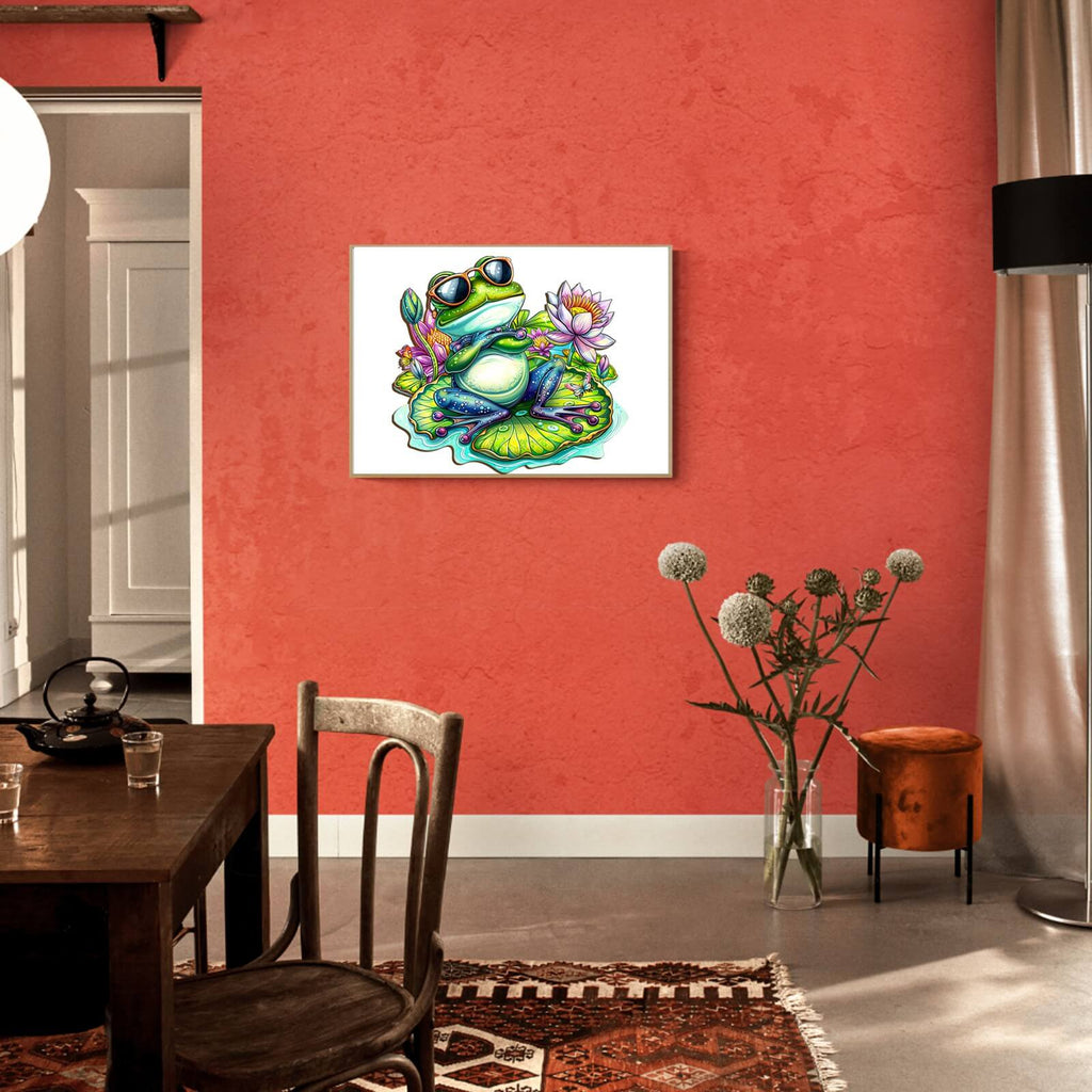 Leisurely Frog-2 Wooden Jigsaw Puzzle