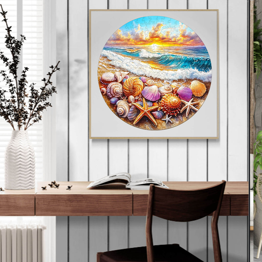 Ocean and Shells-1 Wooden Jigsaw Puzzle