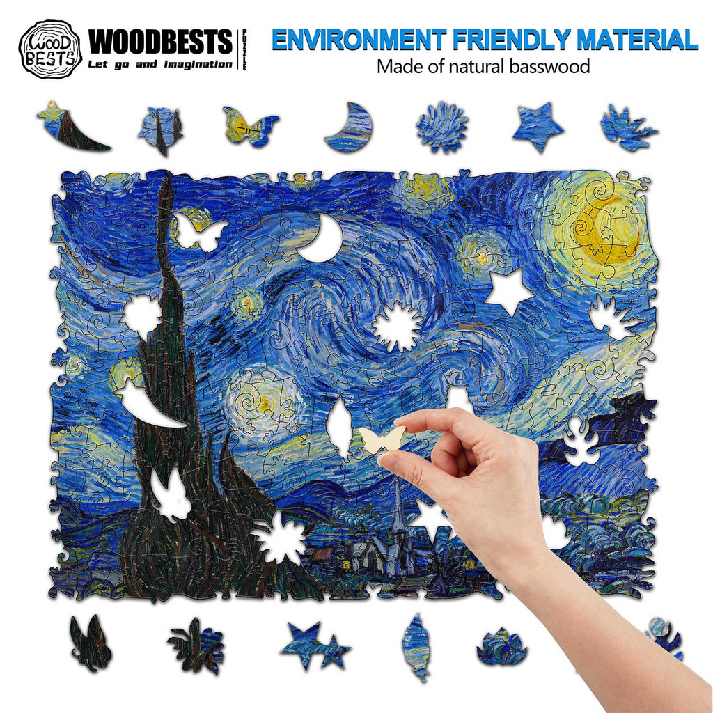The Starry Night Wooden Jigsaw Puzzle