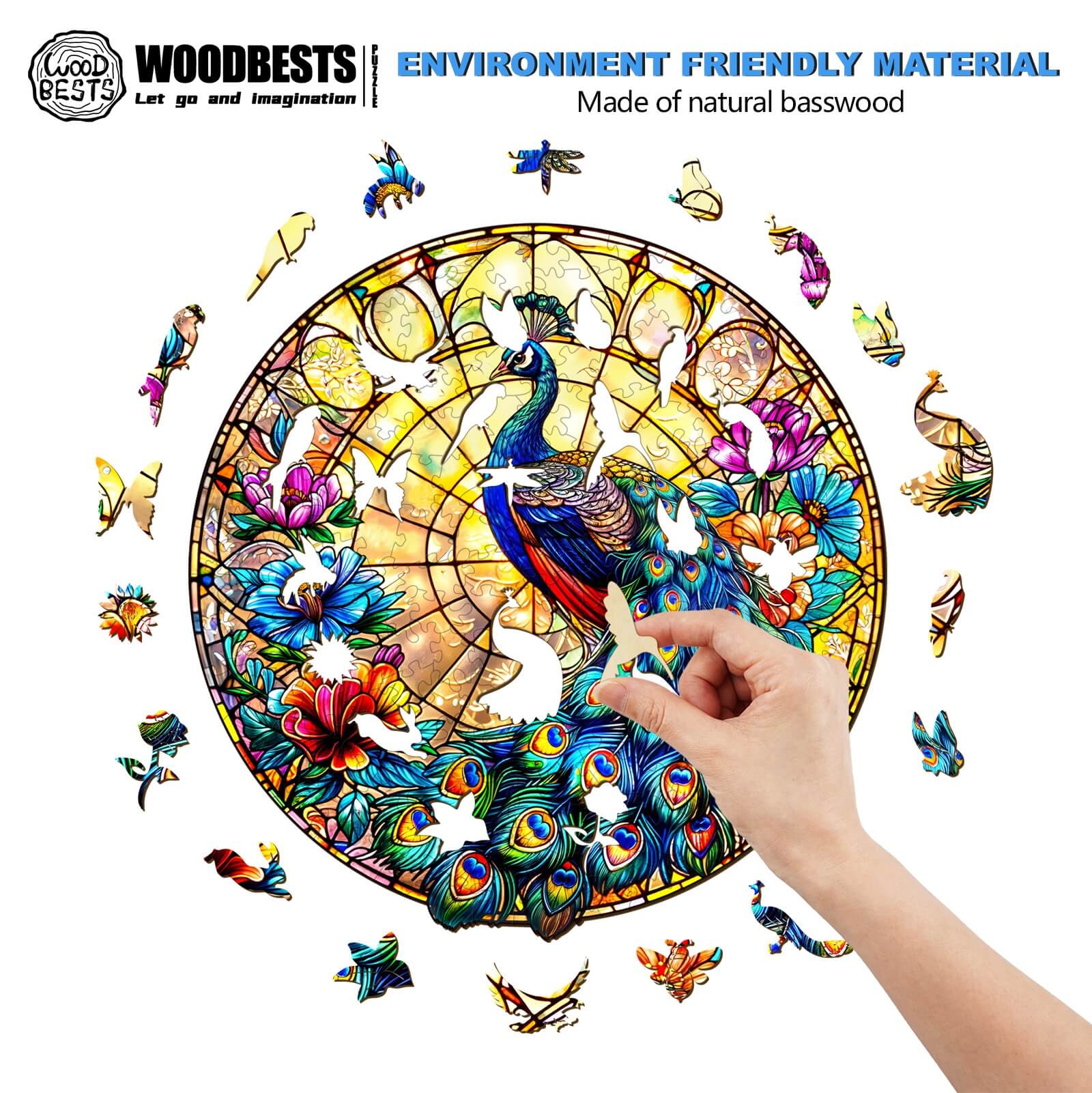 Peacock King Wooden Jigsaw Puzzle