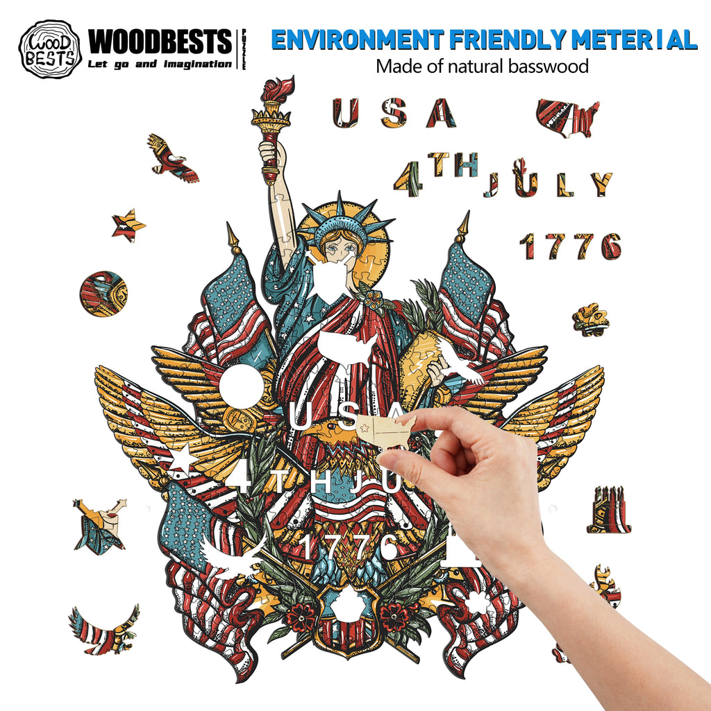 Statue Liberty Wooden Jigsaw Puzzle
