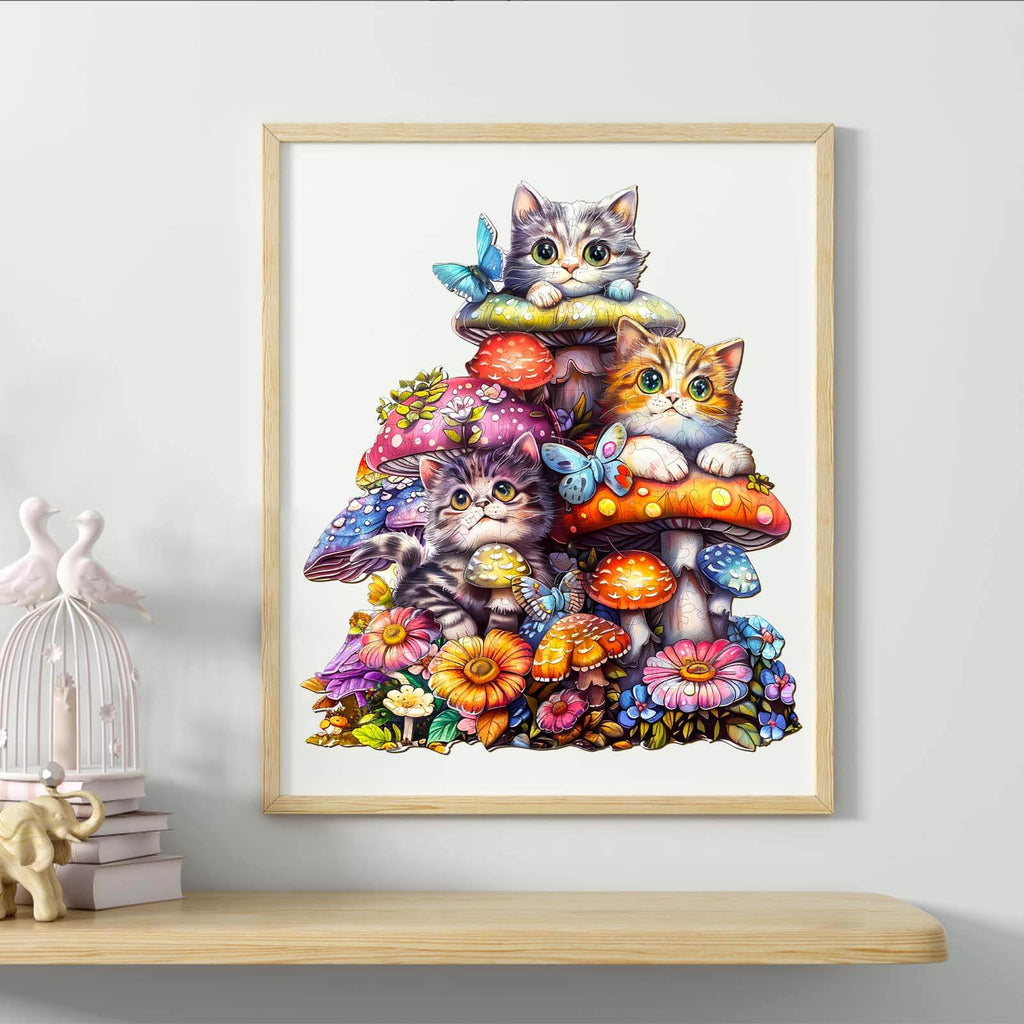 Cat Family-2 Wooden Jigsaw Puzzle