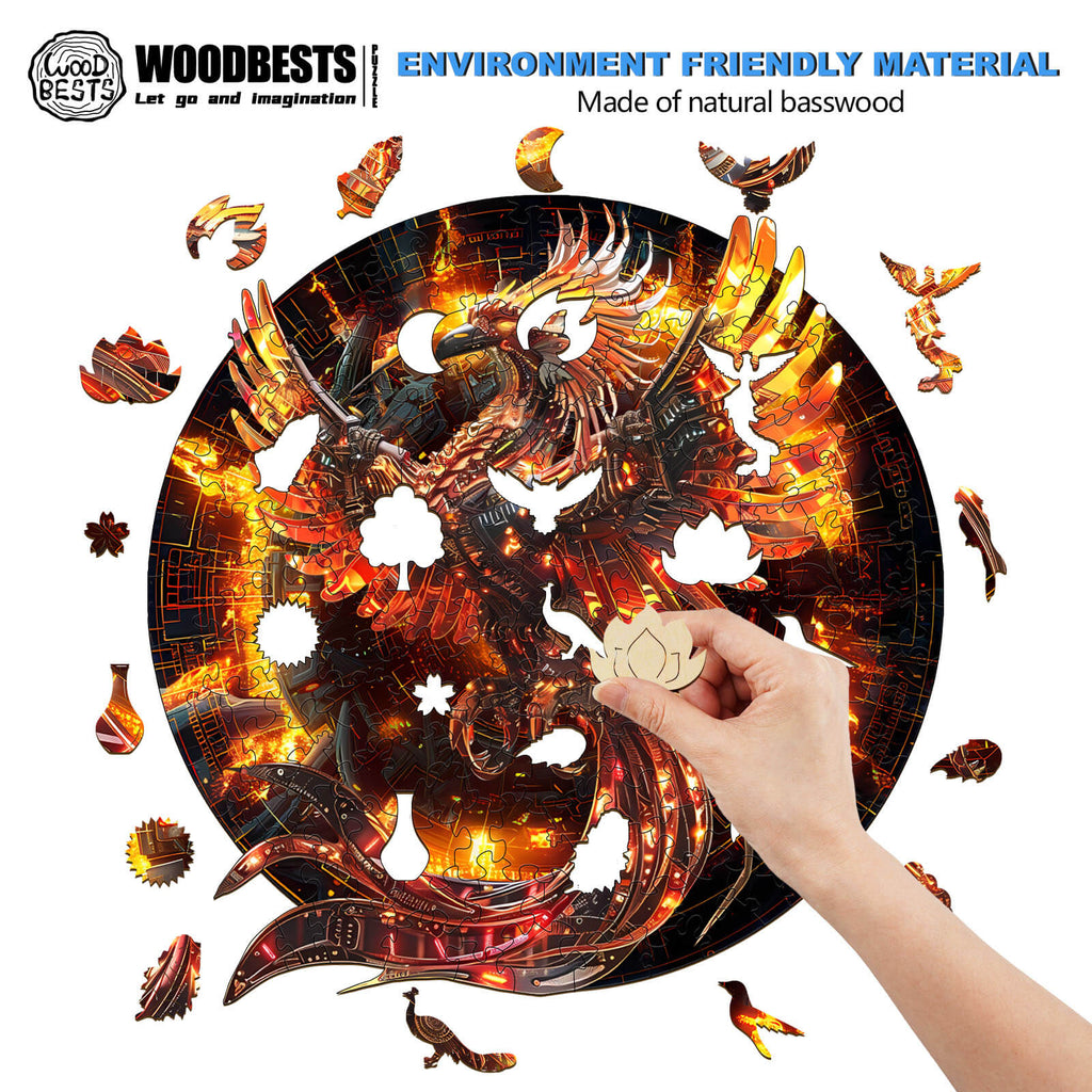 Mechanical Phoenix Wooden Jigsaw Puzzle