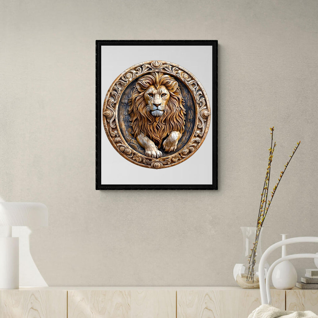 Sculpture Lion Wooden Jigsaw Puzzle
