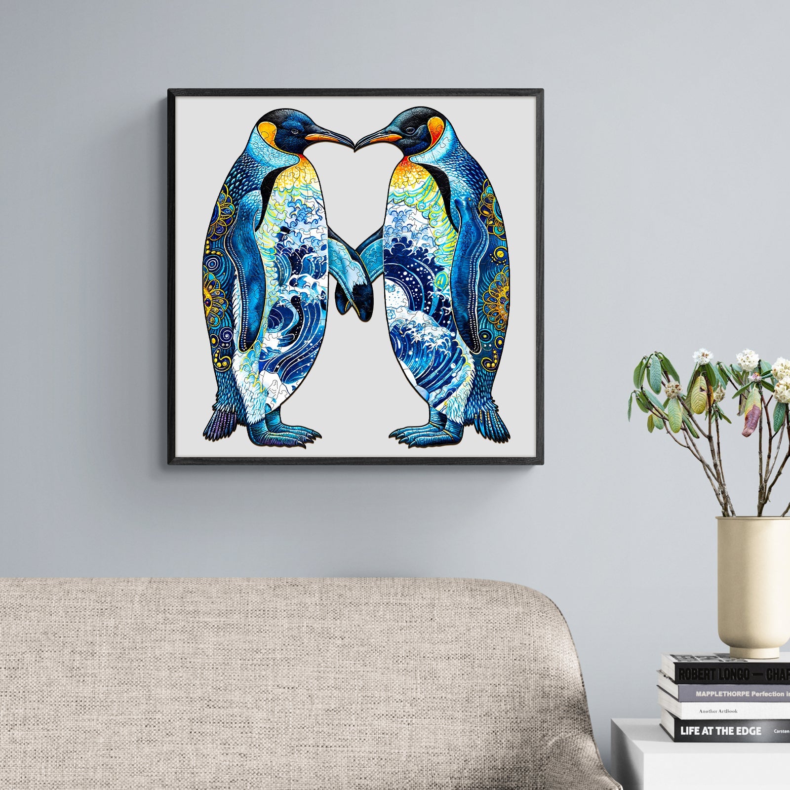 Couple Penguins Wooden Jigsaw Puzzle