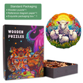 Mandala Sheep Wooden Jigsaw Puzzle