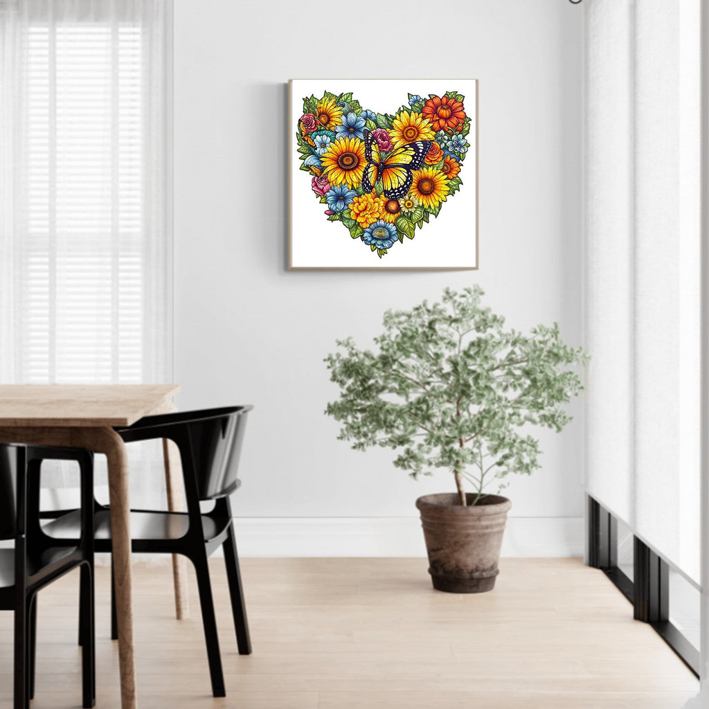 Flower Butterfly Wooden Jigsaw Puzzle