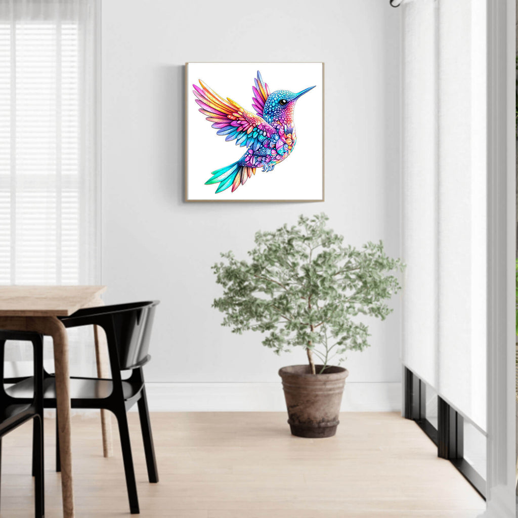 Jewel hummingbird Wooden Jigsaw Puzzle