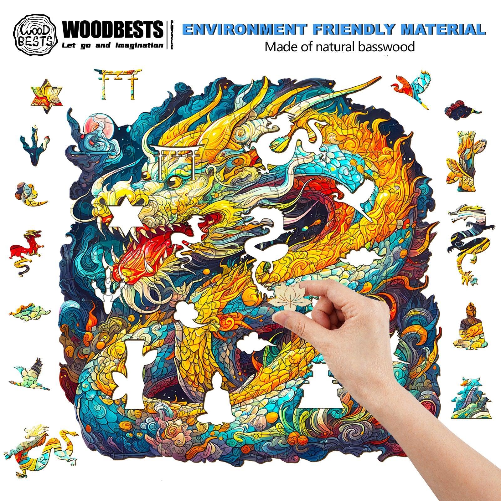Chinese Dragon Wooden Jigsaw Puzzle