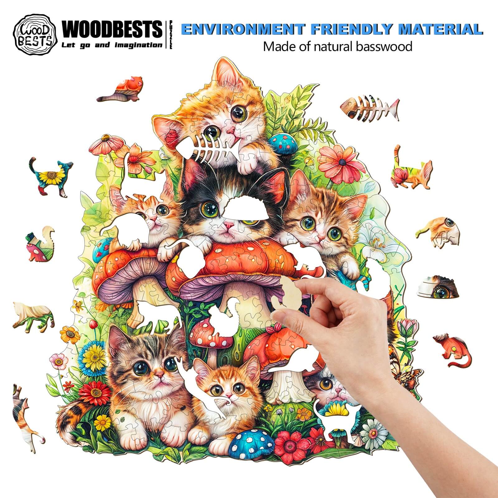 Cat Family Wooden Jigsaw Puzzle