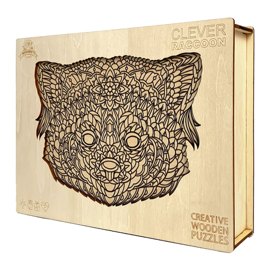 Clever Raccoon Wooden Jigsaw Puzzle