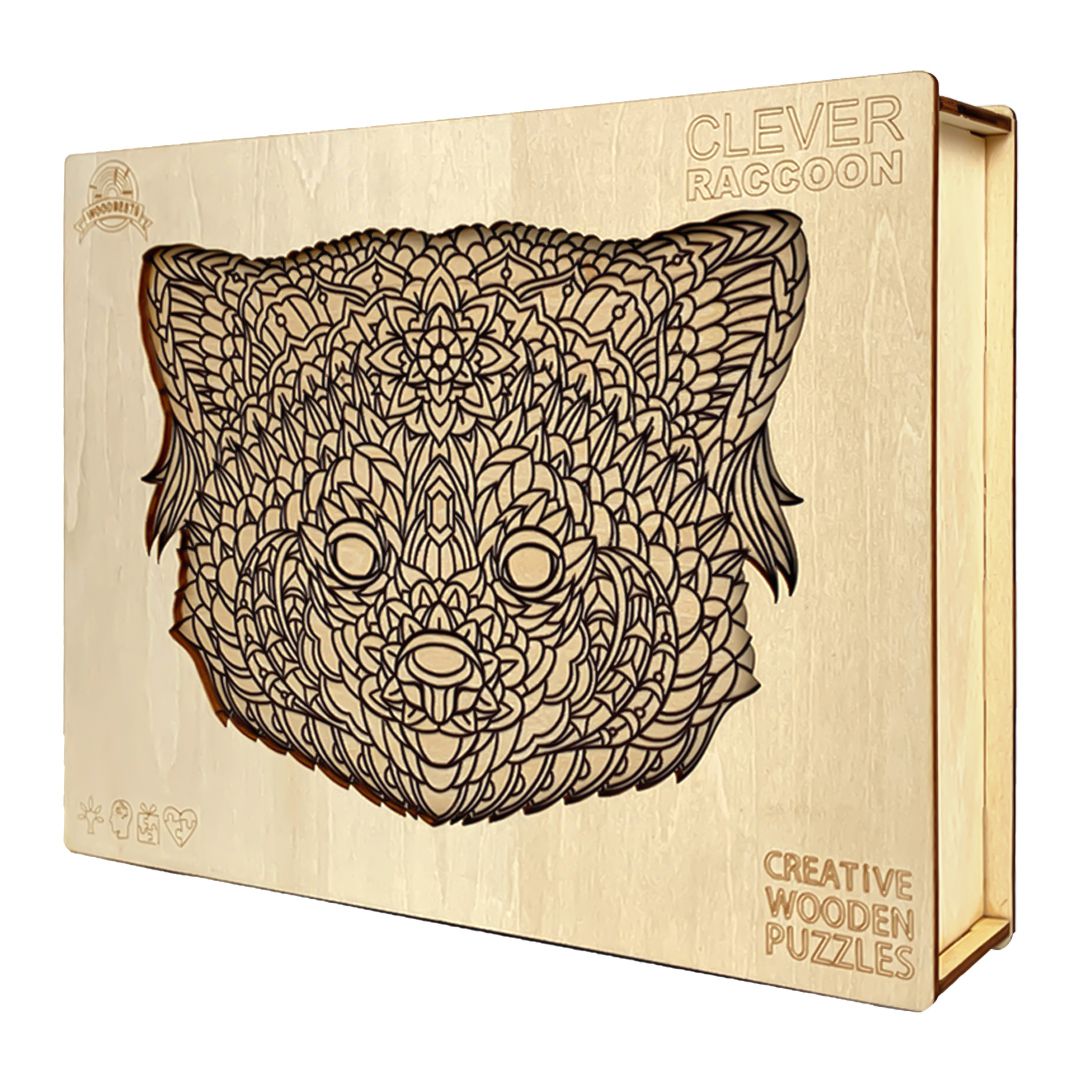 Clever Raccoon Wooden Jigsaw Puzzle