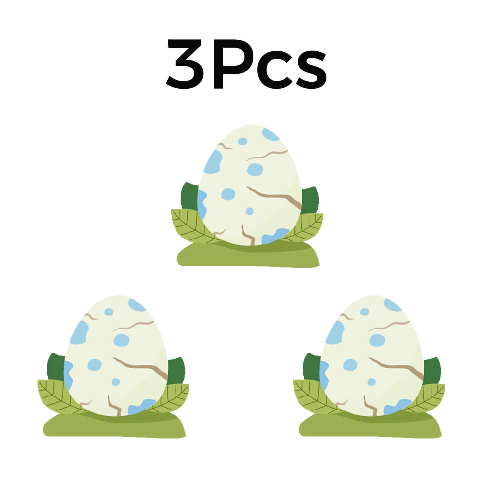 Dinosaur Egg Stickers-3pcs