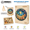 3D Aurora Peacock wooden jigsaw puzzle with vibrant colors, eco-friendly design, ideal for mental exercise and gifting.