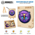 Seek and Find Butterflies wooden jigsaw puzzle with vibrant colors and engaging pieces for mental stimulation and fun.