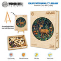 SEEK AND FIND FROGS wooden jigsaw puzzle box with deer design, eco-friendly, mental exercise, creative fun for all ages.