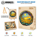 3D Sunlit Fields wooden jigsaw puzzle with eco-friendly materials for mental exercise and teamwork.