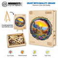 3D Deer among Flowers Wooden Jigsaw Puzzle with eco-friendly pieces for mental exercise and teamwork, perfect gift idea.