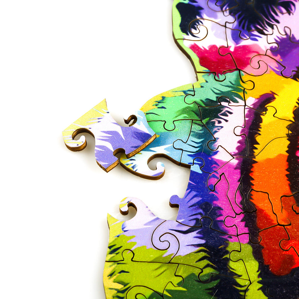 Colorful Tiger Wooden Jigsaw Puzzle